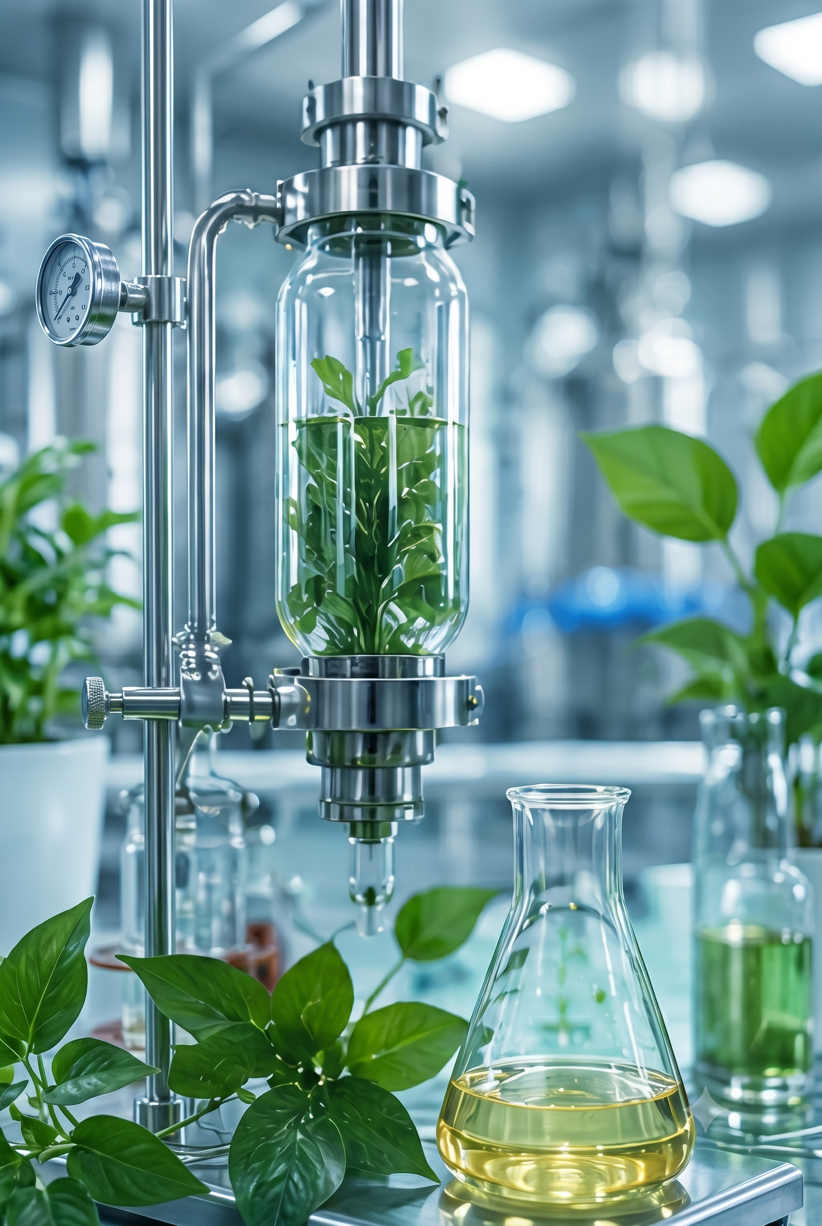 Supercritical CO₂ Extraction Technology illustration
