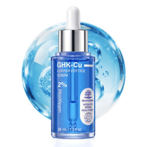 Private Label 2% 20000ppm GHK-Cu Blue Copper Peptide Facial Serum Intensive Skin Repair Rejuvenating Treatment Custom Formula OEM Serum for Skincare Brands