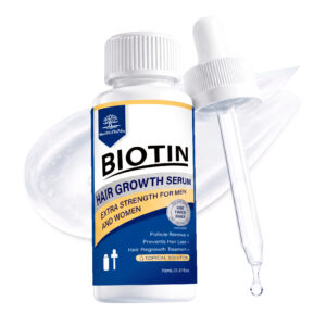 OEM Private Label Biotin Caffeine Rosemary Hair Growth Serum with Peptide Complex for Thinning Hairline Scalp Strengthening Fuller Looking Hair Care Treatment 70ml