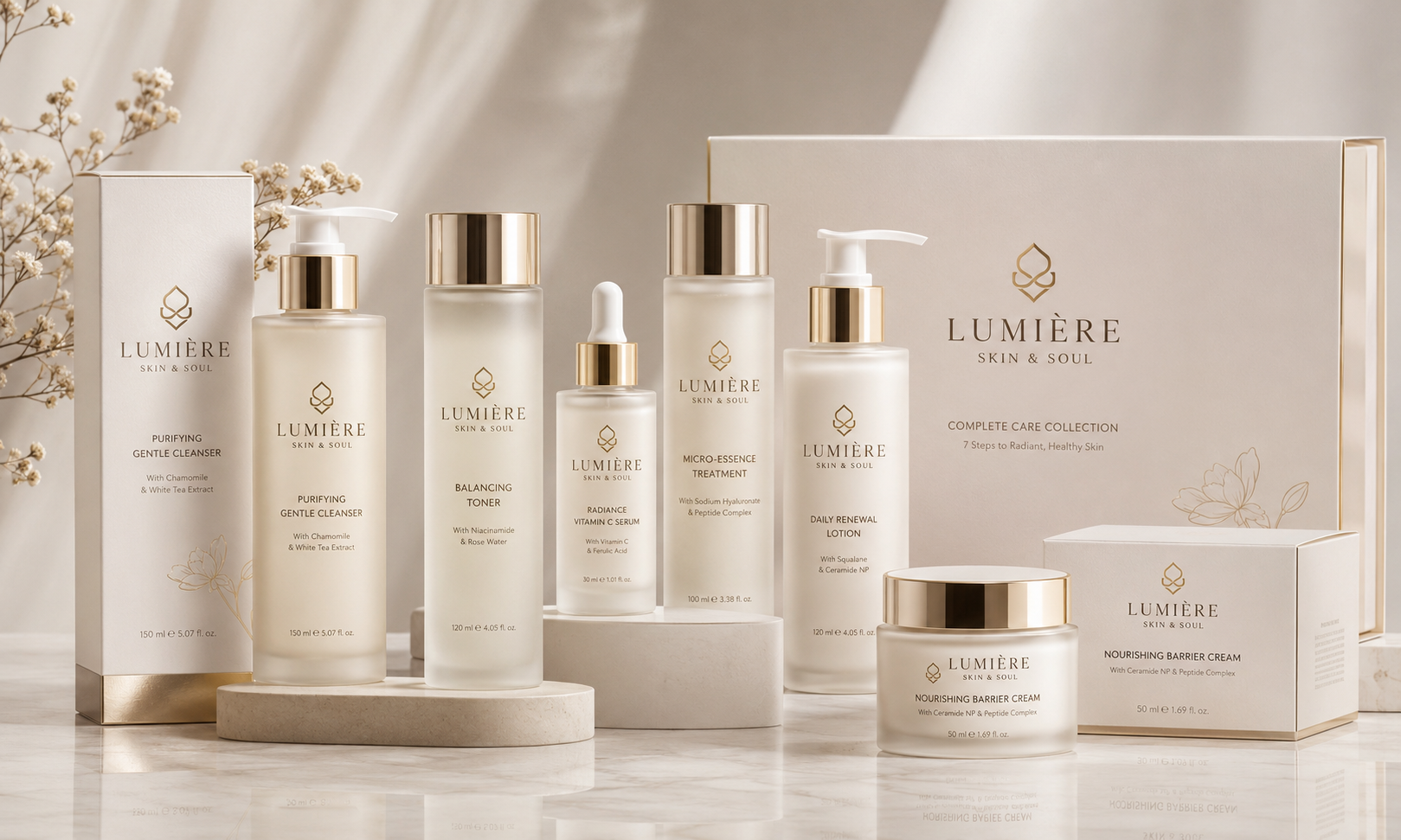 Private label skincare packaging products