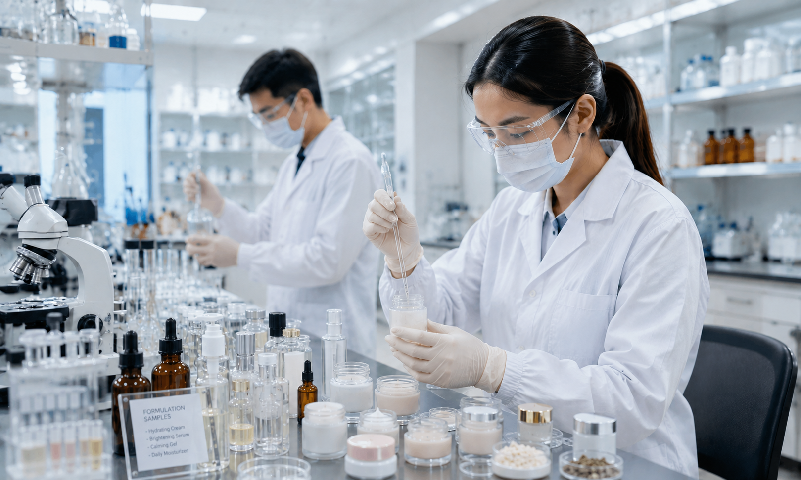 ODM skincare product development laboratory