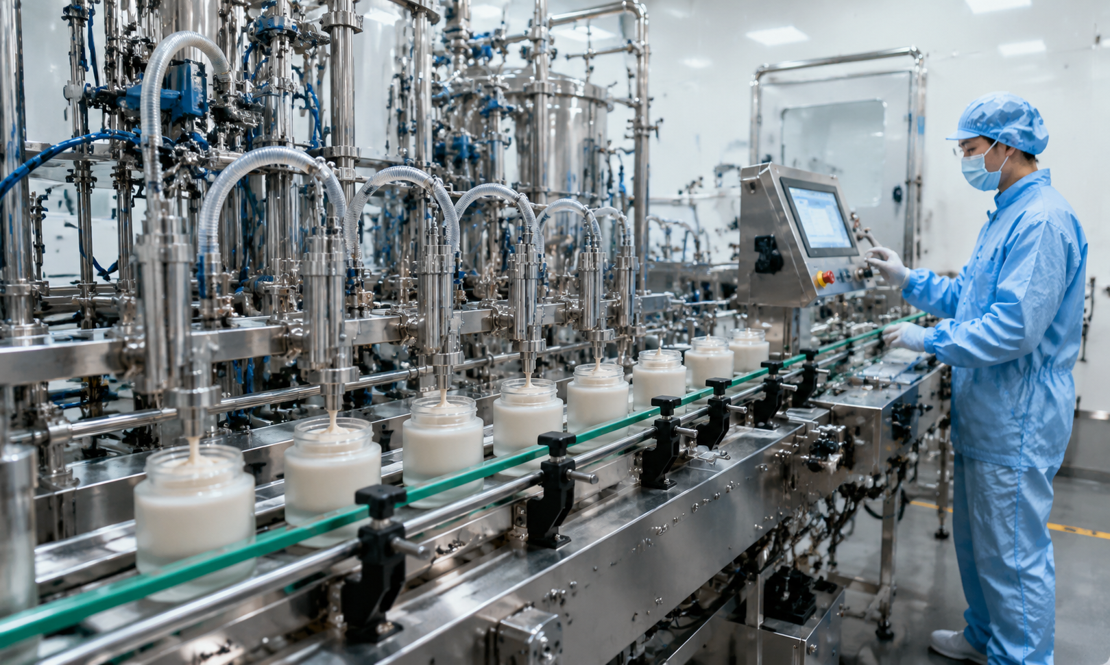 OEM skincare manufacturing factory production line
