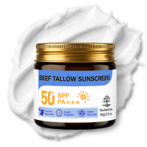 Private Label SPF 50+ GHK-Cu Copper Peptide Tallow Sunscreen with Collagen Boosting Anti-Photoaging Firming Soothing UV Protection OEM ODM Skincare