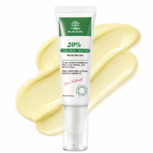 Private Label 20% Colloidal Sulfur Acne Treatment Serum 45ml Oil Control Facial Serum for Breakouts Blackheads Pore Care Skin Calming OEM ODM