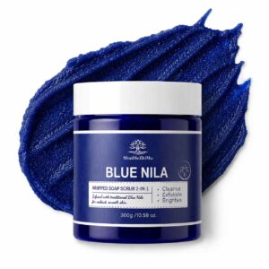 Private Label Blue Nila Whipped Soap Scrub 300g Brightening Body Exfoliating Scrub for Radiant Skin Dark Spot Care 2-in-1 Whitening Body Treatment OEM ODM