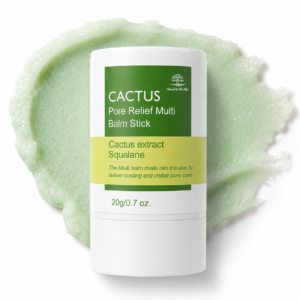 Private Label Cactus Pore Relief Multi Balm Stick with Squalane Cooling Touch Oil Control Pore Refining Face Balm Vegan Skincare OEM ODM
