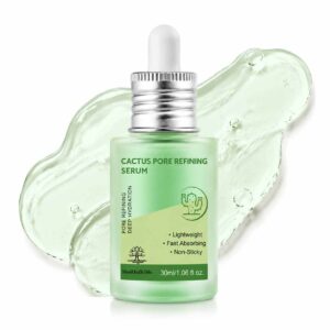 Private Label Cactus Face Serum with Niacinamide Zinc PCA Pore Tightening Oil Control Hydrating Skin Repair Facial Serum OEM ODM Skincare Formula