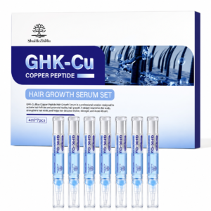 OEM Private Label GHK-Cu Copper Peptide Hair Growth Serum Set 7 Ampoules Hair Strengthening Scalp Repair Anti Hair Loss Treatment for Hair Care Brands
